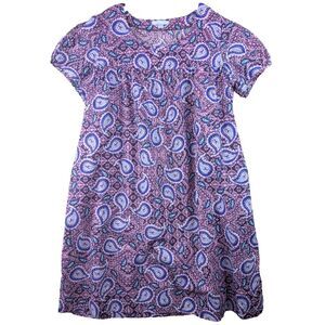 Only Necessities Blouse Womens 1X Purple Paisley Cap Sleeve Boho Summer Relaxed